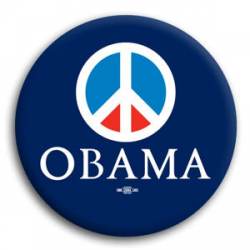 Peace Sign Obama - Button