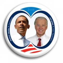 Obama and Biden Photo - Button