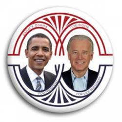 Obama and Biden Red and Blue - Button