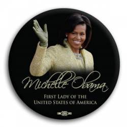First Lady Michelle Obama Photo - Button