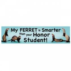 My Ferret Is Smarter Than Your Honor Student  - Bumper Magnet