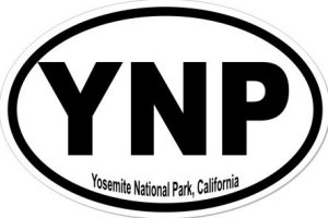 Yosemite National Park California Oval Sticker