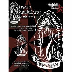 White Virgin Of Guadalupe - Set Of 3 Vinyl Sticker Sheet