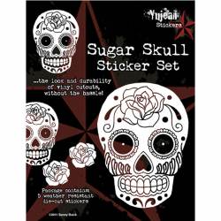 White Sugar Skull - Set Of 5 Vinyl Sticker Sheet