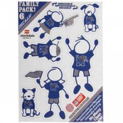 University Of Memphis Tigers - 5x7 Small Family Decal Set