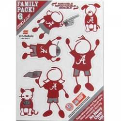 University of Alabama Crimson Tide - 5x7 Small Family Decal Set