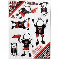 Texas Tech University Red Raiders - 5x7 Small Family Decal Set