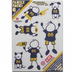 University Of Michigan Wolverines - 5x7 Small Family Decal Set
