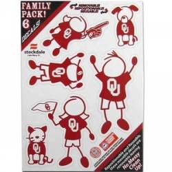 University Of Oklahoma Sooners - 5x7 Small Family Decal Set