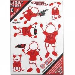 University Of Wisconsin Badgers - 5x7 Small Family Decal Set