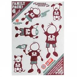 University Of Montana Grizzlies - 5x7 Small Family Decal Set