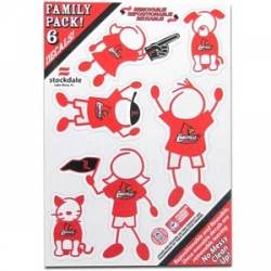 University Of Louisville Cardinals - 5x7 Small Family Decal Set