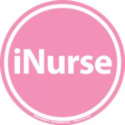 iNurse Nursing Pink - Round Decal