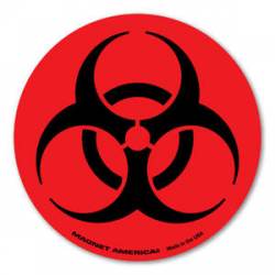 Biohazard Red & Black - Circle Sticker