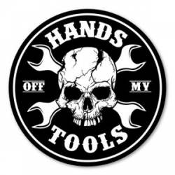 Hands Of My Tools With Skull - Sticker