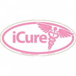 iCure Nurse Nursing Pink - Slim Oval Decal
