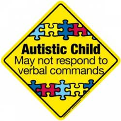 Autistic Child Emergency Autism Awarness - Sticker