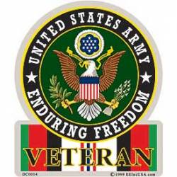 United States Army Enduring Freedom Afghanistan Veteran - Prismatic Sticker