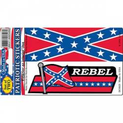 Rebel Confederate Flag - Sticker Set