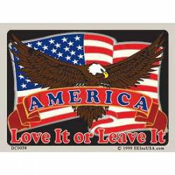 America Love It Or Leave It - Prismatic Rectangle Sticker