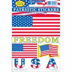 Patriotic United States Of America - Set Of 4 Sticker Sheet