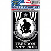 Wounded Warrior Freedom Isn't Free - Prismatic Rectangle Sticker