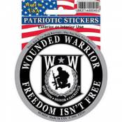Wounded Warrior Freedom Isn't Free - Prismatic Round Sticker