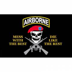 Army Airborne Mess With The Best Die With The Rest - Vinyl Sticker