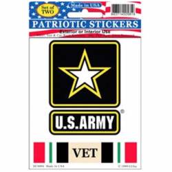 United States Army Iraq Veteran - Clear Window Sticker Set