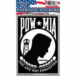 POW MIA You Are Not Forgotten - Prismatic Rectangle Sticker