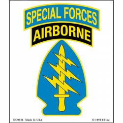 United States Army Airborne Special Forces Logo - Clear Window Decal