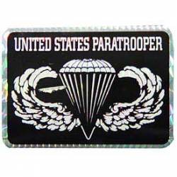 United States Army Paratrooper - Prismatic Rectangle Sticker