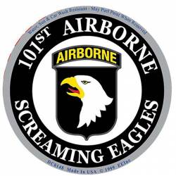 United States Army 101st Airborne Division Screaming Eagles Logo - Prismatic Sticker