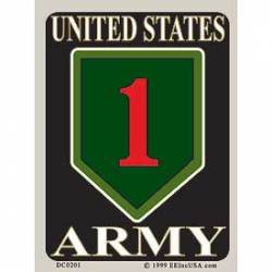 United States Army 1st Division - Prismatic Rectangle Sticker