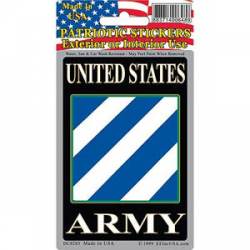 United States Army 3rd Division - Prismatic Rectangle Sticker