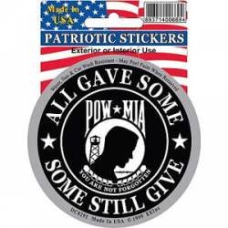 POW MIA All Gave Some Some Still Give - Prismatic Rectangle Sticker