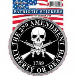 The 2nd Amendment Liberty Or Death - Round Sticker