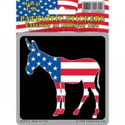 United States of America American Flag Democrat Donkey - Prismatic Square Sticker