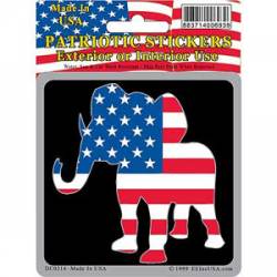 United States of America American Flag Republican Elephant - Prismatic Square Sticker