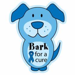 Bark For A Cure Colon Cancer Awareness - Dog Outline Magnet