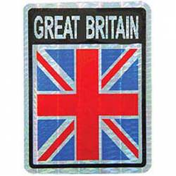 Great Britain Flag - Prismatic Rectangle Sticker
