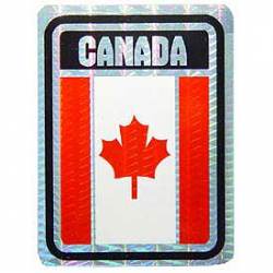 Canada Flag - Prismatic Rectangle Sticker