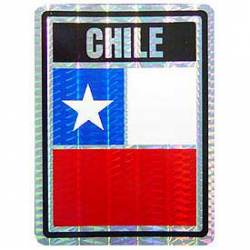 Chile Flag - Prismatic Rectangle Sticker