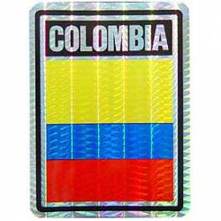 Colombia Flag - Prismatic Rectangle Sticker