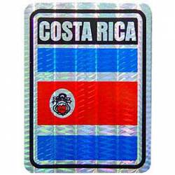 Costa Rica Flag - Prismatic Rectangle Sticker