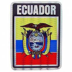 Ecuador Flag - Prismatic Rectangle Sticker