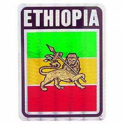Ethiopia Flag - Prismatic Rectangle Sticker