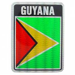 Guyana Flag - Prismatic Rectangle Sticker