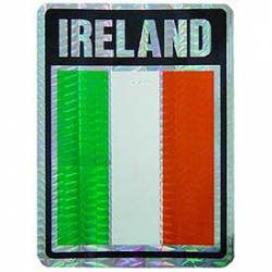 Ireland Flag - Prismatic Rectangle Sticker