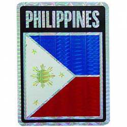 Philippines Flag - Prismatic Rectangle Sticker